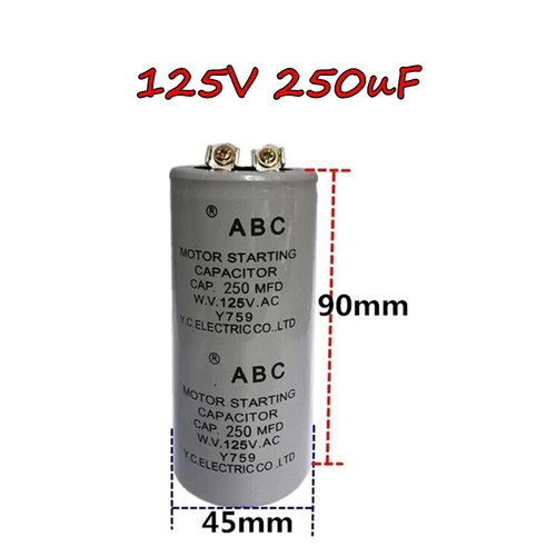 250MFD 250UF 45*90 mm ABC CD60 Motor Start Capacitor 125VAC HVAC 125V