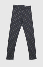 J.CREW CREWCUTS GIRLS BLACK GOLD POLKA DOTS ELASTIC WAIST STRETCH LEGGINGS Sz 14