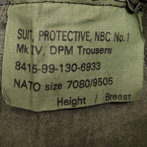 NBC Suit Original British Army Nuclear Biological Chemical Protection Camo Set - Picture 6 of 10