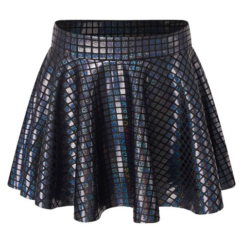 Falda interior elástica para mujer Falda ceñida al cuerpo Falda brillante Animadora Jazz - Imagen 34 de 65