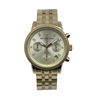 Michael Kors Ritz Gold-Tone Steel Chronograph Champagne Dial  display picture 3