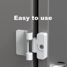 1 Pack Refrigerator Door Locks Double Button Adhesive Fridge Lock with Keys NEW