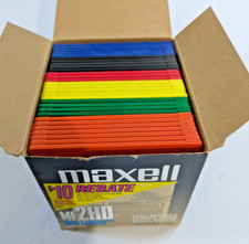 Maxell 3.5  Floppy Disks 29-Pack Colors MF2HD 1.44 MB NEW with FREE DRIVE COMBO