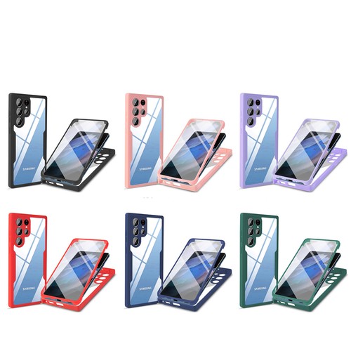 Full Body Clear Case For Samsung S24 FE S24 Ultra S25Ultra S25 +Screen Protector - 第 9/19 張圖片