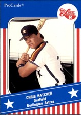 1991 Midwest League All-Stars ProCards MWL16 Chris Hatcher Carter Lake Iowa Card