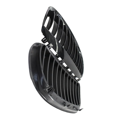 For BMW E63 E64 650i M6 2004-2010 US Gloss Black 2PCS Front Kidney Bumper Grille - Picture 4 of 5