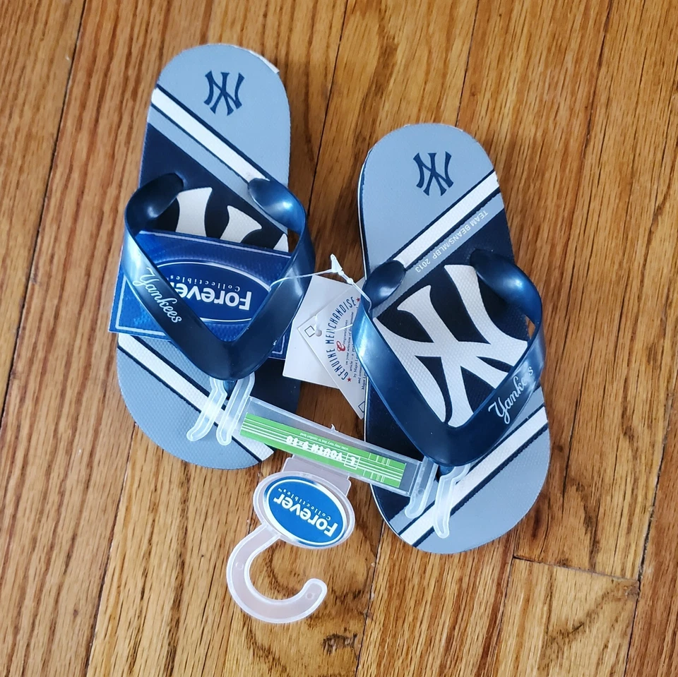 MLB NY New York Yankees Chanclas Niños Talla 9-10 Sandalias de Playa Zapatos Foto 2 de 2