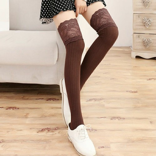 Damen Overknee Lang Socken Winter Warm Strick Strümpfe Kniestrümpfe Stockingsん - Bild 7 von 19