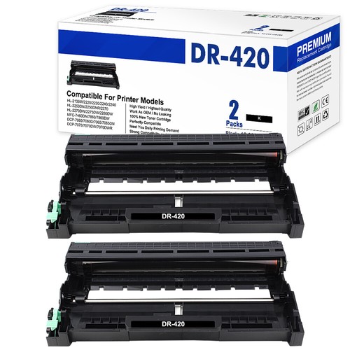 Buy 2 Black DR420 Drum Unit for Brother 