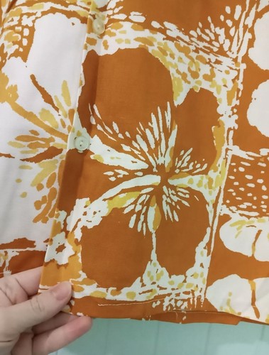 Luau Polynesian Originals MCM 1970's Tiki Hawaiian Aloha Shirt Vintage Sz M Gold - Picture 2 of 6