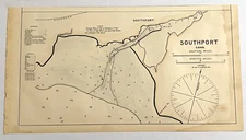 George Eldridge Detailed Nautical Chart Southport Connecticut 1913 Antique