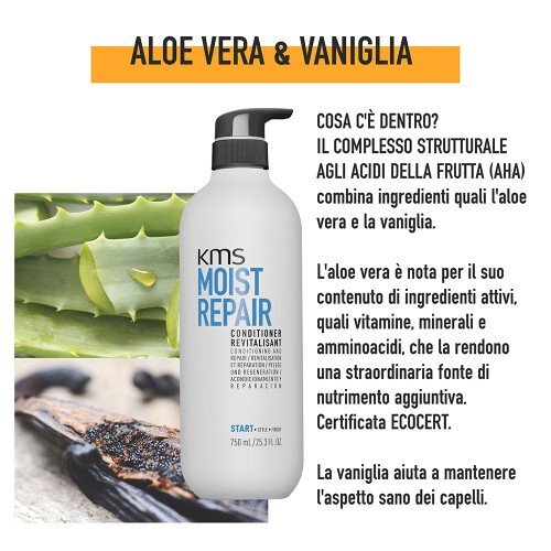 KMS Moist Repair Conditioner 750ml balsamo capelli normali secchi danneggiati - Foto 2 di 4