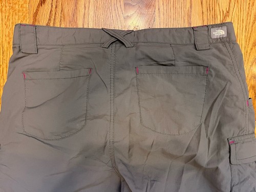 The North Face Girls Convertible Pants Gray Pink XL 18 Nylon Hiking Camping - Picture 9 of 17