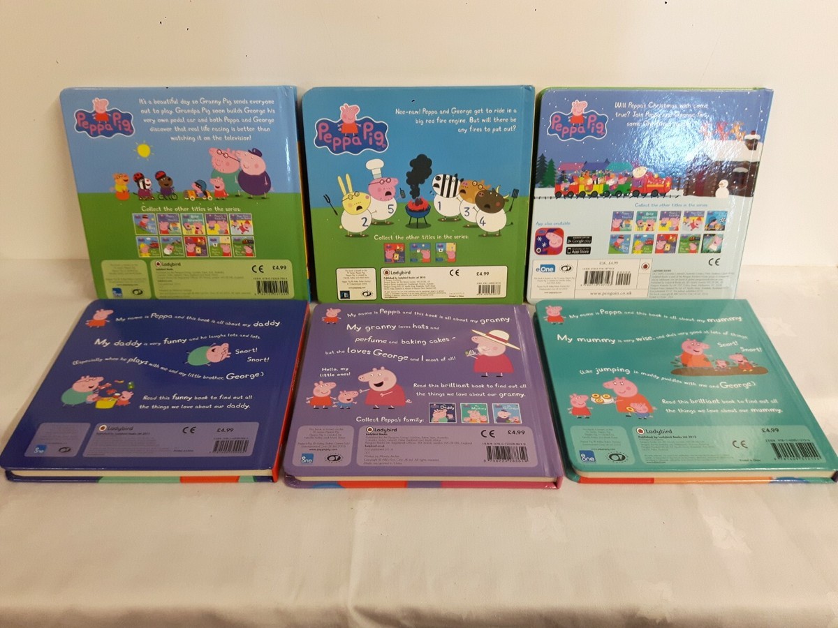 Peppa Pig Board Books Bundle x6 - The Fire Engine, My Mummy