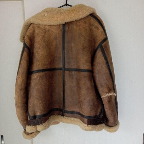 AVIREX B-3 Flugjacke echtes Schaf Schaffleder braun USA Größe 40 - Bild 2 von 5