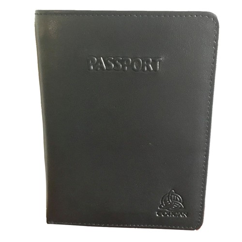 Passport Holder Wallet Travel Card Case Organizer Genuine Real Leather Elegant - Picture 2 of 5