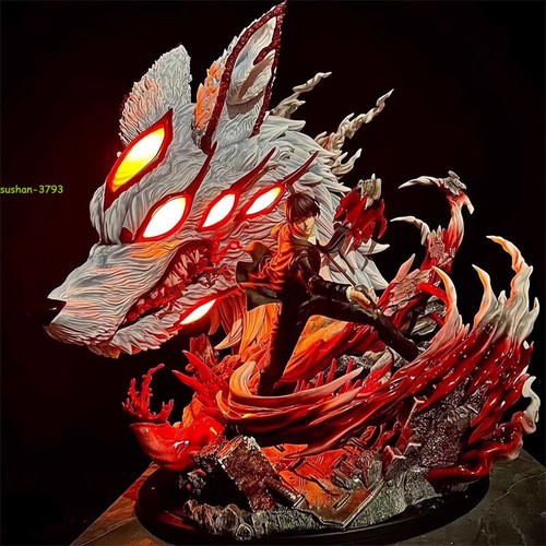 Anime Motosega Uomo Hayakawa Aki Figura PVC Statua LED Illuminazione Modello Boxato Nuovo - Foto 5 di 6
