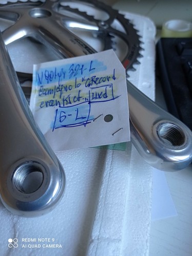 CAMPAGNOLO RECORD CRANKSET 53/39 SIZE 172,5 GUARNITURA BICI EROICA - Picture 4 of 5