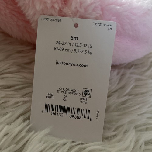 NEU-Carters 6 M/Monate Baby Mädchen-Wimpel Schneeanzug Reißverschluss ~ Kapuze Katzenohren rosa weich - Bild 7 von 12