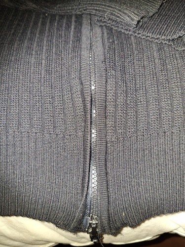 schwarze Herren-Strickjacke Gr. 48/50 wollmark blend mit Reißverschluß - Bild 6 von 6