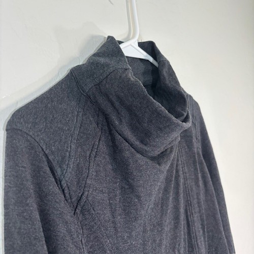 Lululemon Coast Wrap Sweatshirt Womens 6 Dark Gray Stretch Athleisure - Picture 2 of 6