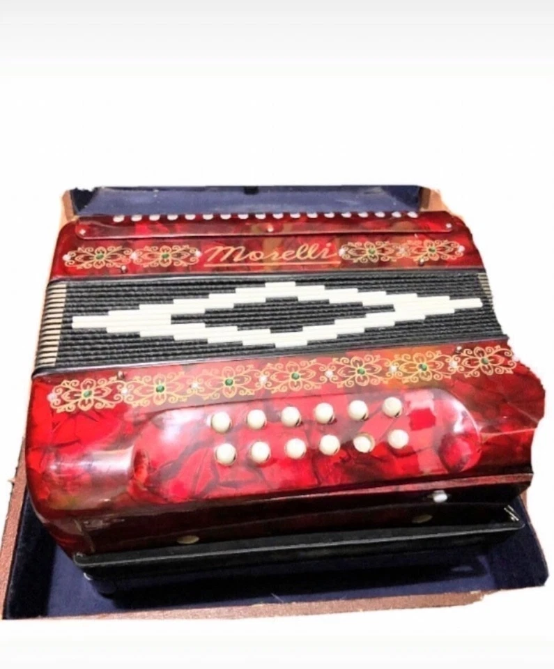 Acordeón botón diatónico Morelli usado tal cual Foto 3 de 3