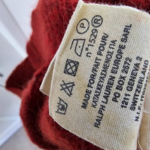 Ralph Lauren Wool Mohair Mix Cardigan Sz S Italian Yarn Orange Denim & Supply - Picture 6 of 6