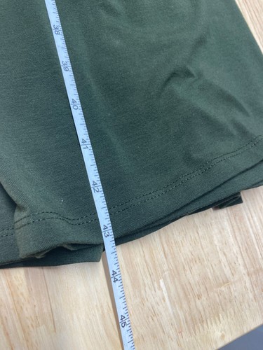 Maxi Vestido sin Mangas Eileen Fisher XS Verde Tencel Cuello en V Elastizado Clásico - Imagen 9 de 10