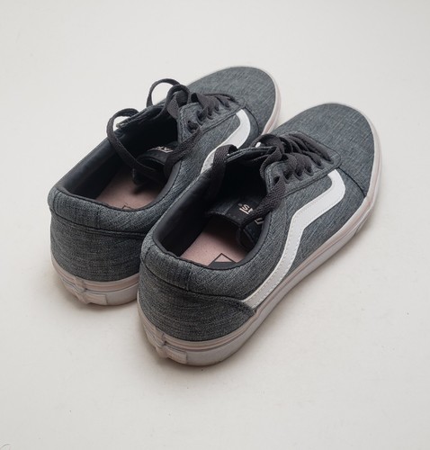 Womens Vans Off The Wall Gray White Low Top Skateboarding Shoes 500714 Size 8.5 - Picture 4 of 7