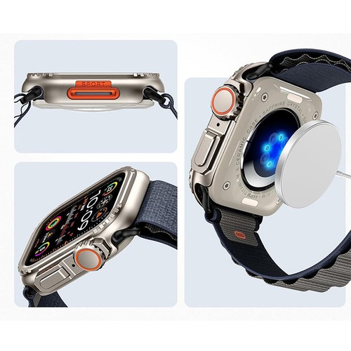 Metal Case Change TO Ultra For Apple Watch 9 8 7 6 5 4 SE 45/44mm Full Cover - Picture 6 of 12