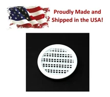 2.5" White Round Plastic Louver Soffit Air Vent Reptile Screen Grille Cover