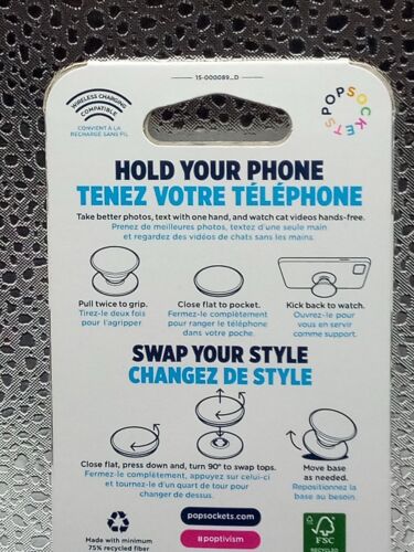 PopSockets PopGrip empuñadura de teléfono tapa intercambiable para teléfonos y tabletas "It's a Mood"  - Imagen 5 de 13