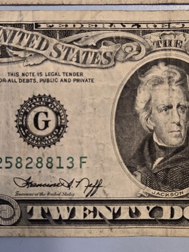 Lot of 2 Small Head $20 Twenty Dollar Bill Series 1969A & 1974 (Chicago, IL) - Picture 8 of 24