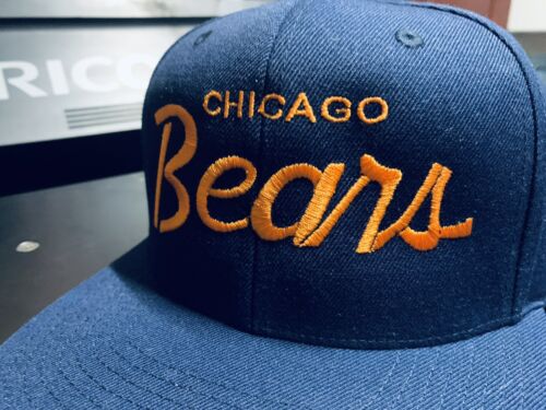 Sombrero trasero a presión RUSH Chicago Bears 6 paneles años 90 vacaciones de Navidad Clark Griswold - Imagen 5 de 8