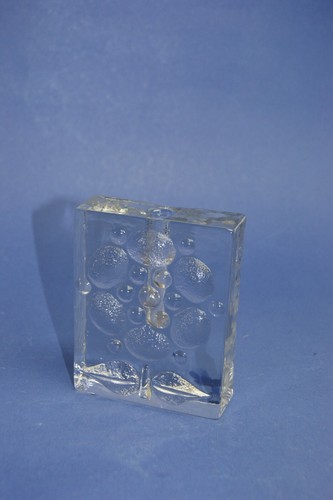 Walther Glas Solitärvase Design Heiner Duesterhaus 70er Solifleur rechteckig - Bild 3 von 4