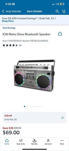 ION Audio Retro Glow Boombox - Picture 5 of 9
