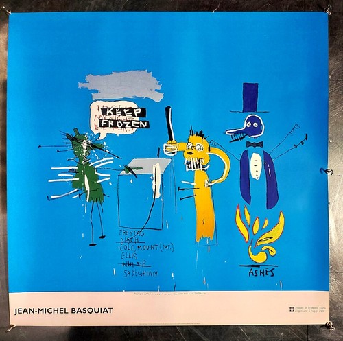 2002 * Manifesto Poster Arte "JM Basquiat - The Dingoes That Park Their Brains w - Foto 2 di 7