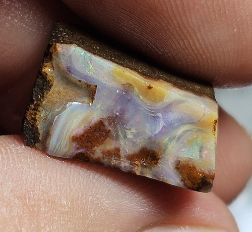 Boulder Opal Rub Split Pair Parcel Lapidary 70.8 Carat Rough From Winton - Foto 22 di 24