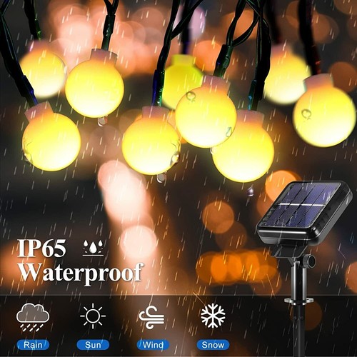 100LED Solar Powered Bulb String Lights Garden Outdoor Crystal ball Solar Lights - Picture 10 of 11