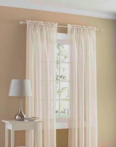 2 PANELS VOILE SHEER FABRIC WINDOW CURTAIN DRAPE ROD POCKET 110" WIDE X 63", 84" - Picture 9 of 43