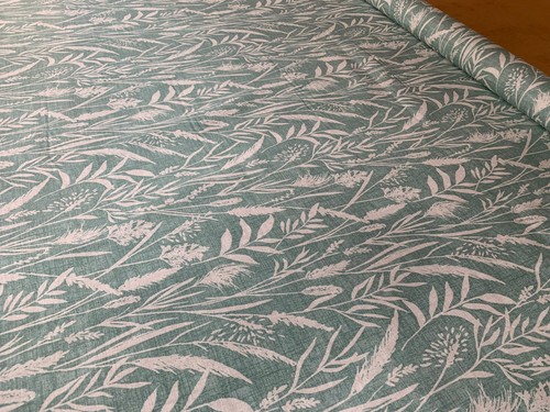 2.2 Metres iLiv Wild Grasses Jade Cotton Fabric Cushion Curtain Upholstery - Picture 6 of 9