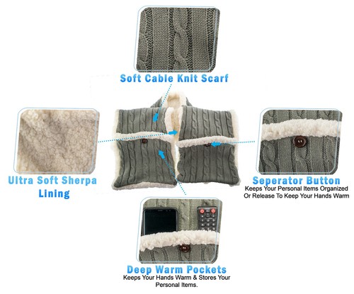 Weicher Hoodie Sherpa Fleece Decke Sweatshirt große Tasche wendbar ultra bequem - Bild 16 von 22