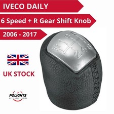 Black 6 Speed + R Gear Shift Knob for Iveco Daily IV V VI 2006-2017