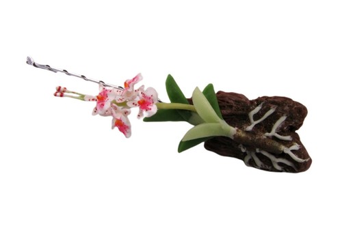 Miniature Fairy Garden Hanging Pink & White Orchid Flowers - Buy 3 Save $5
