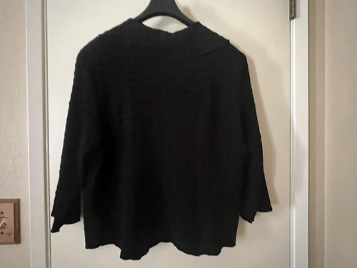 IC Collection 2 PC SKIRT and TOP SUIT Vintage Sz XL Black Textured Art to Wear - Picture 3 of 12