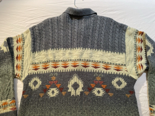 Men's Sweater Wool Alpaca Blend Chest 38-40 Marks & Spencer Made/Israel Multi - Picture 21 of 24