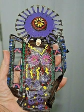 Goddess Kali of Eris Wild Woman Salvaged  Rusty Metal Bone Skull Whatever Wild M