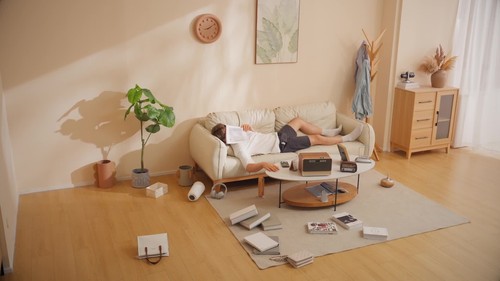 HOMCOM 5-tier Display Shelving Storage Bookcase S Shape design Unit Natural - Video 1 of 1