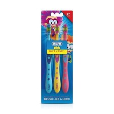 Oral B Kids manual Toothbrush, Extra Soft Multicolor , Pack of 3 