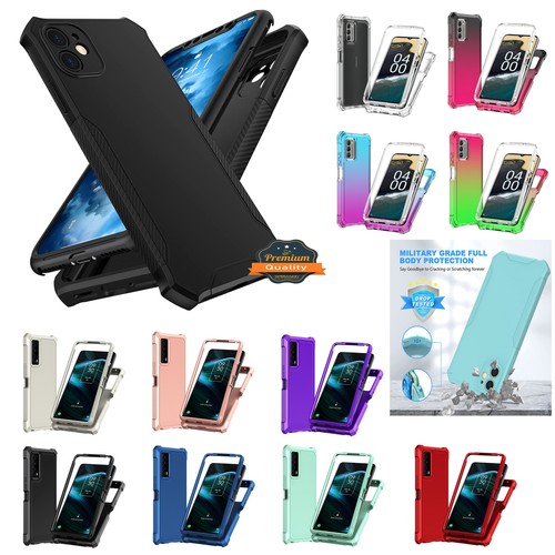 For Lively JitterBug Smart4 Hybrid 2in1 Front Frame TPU PC Shockproof Case Cover